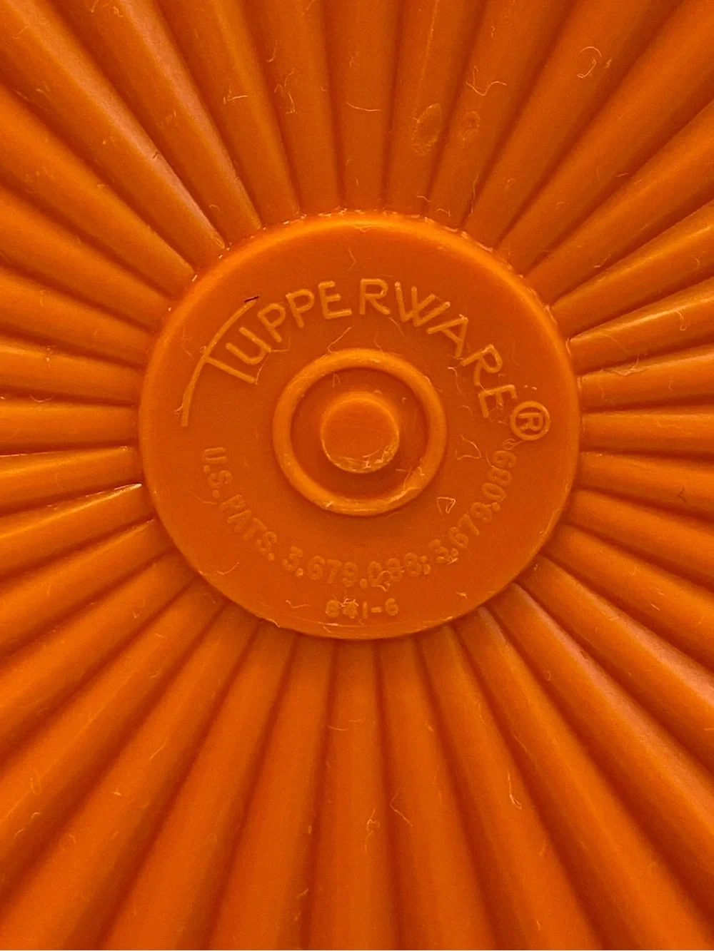 Vintage Tupperware Orange Square Servalier Replacement Lid Part 841-6